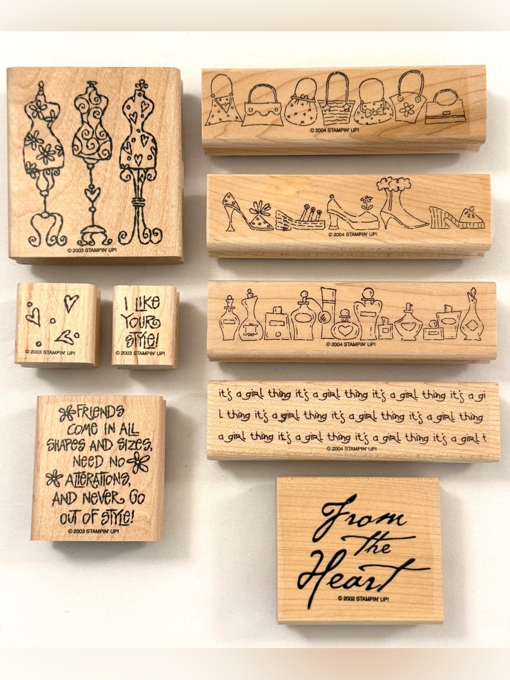 2 Stampin’ Up Stamp Sets ~Fashion/Friends/A Girl Thing + Free Stamp Pad
